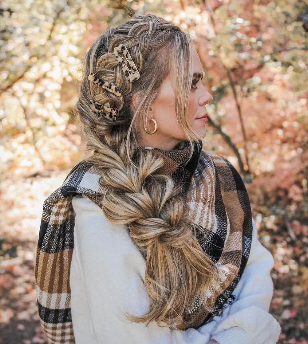Front braid with loose braid