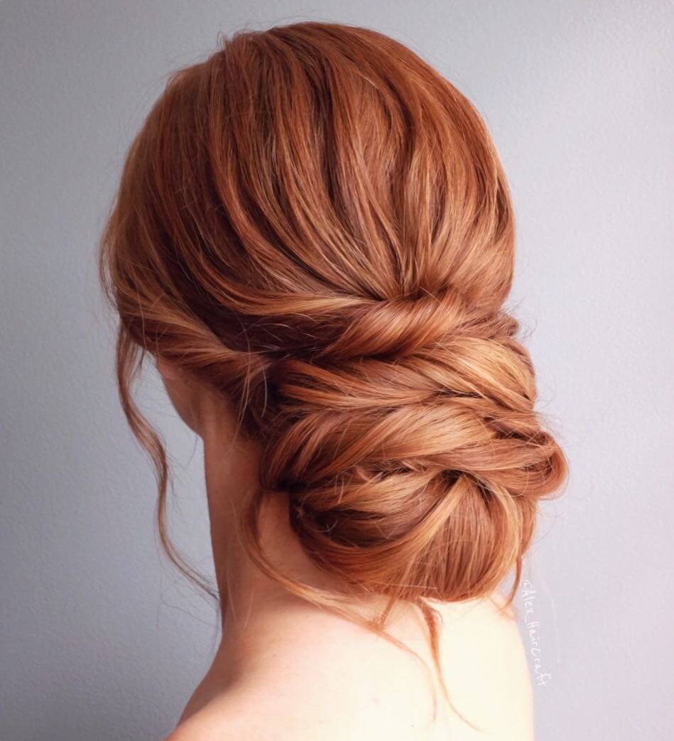 Rolling bun with front long fringes