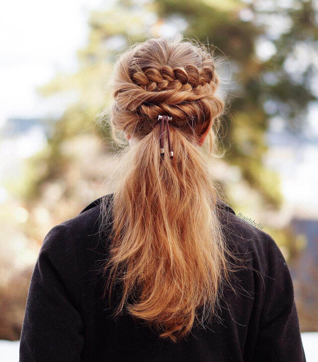 Dutch braid in twists hair style