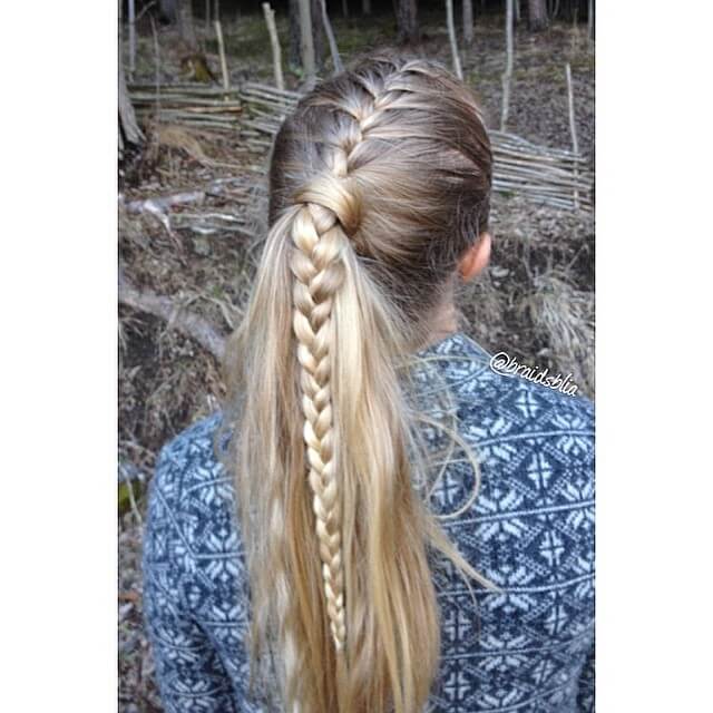 French braid ponytail hair style