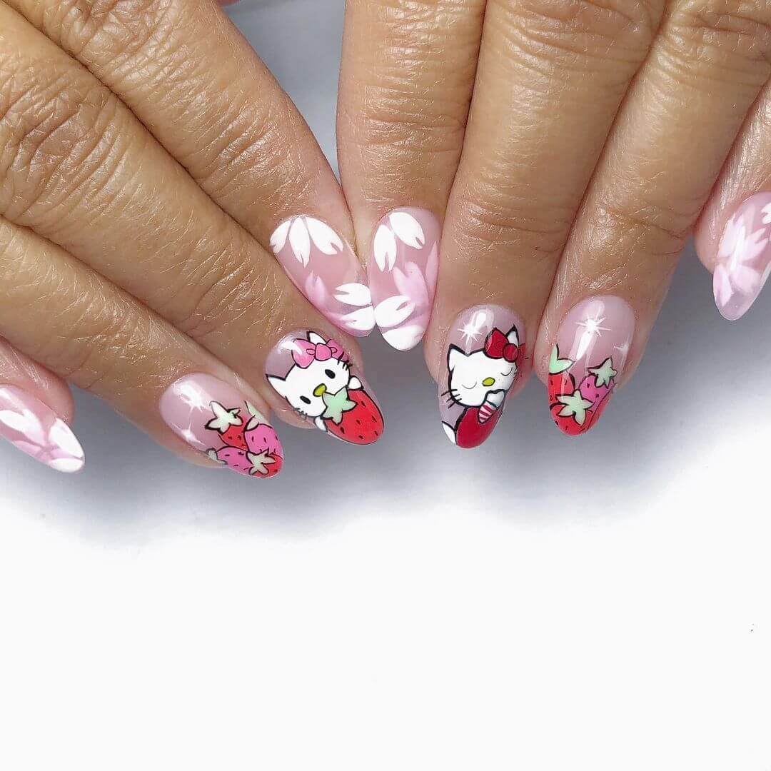 Hello Kitty Nail Art Designs Kawaii Love