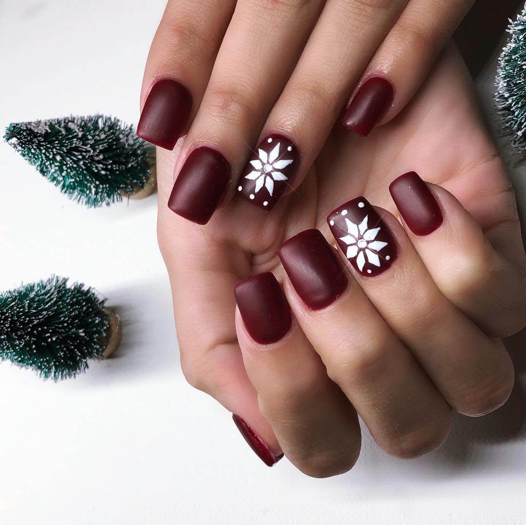 Bold maroon with subtle white
