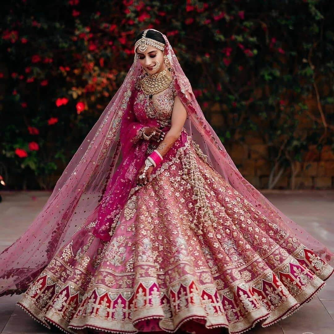 Indian Bridal Dupatta Styles Pretty In Pink