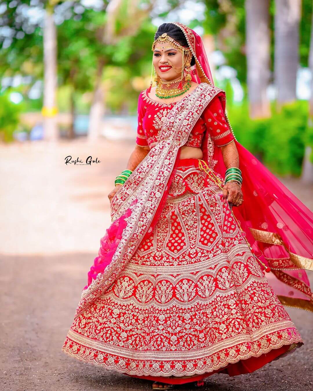 Indian Bridal Dupatta Styles That Pink Glow