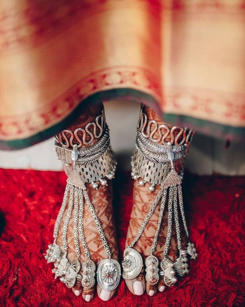 Latest Bridal Payal Designs in Silver & Gold - K4 Fashion