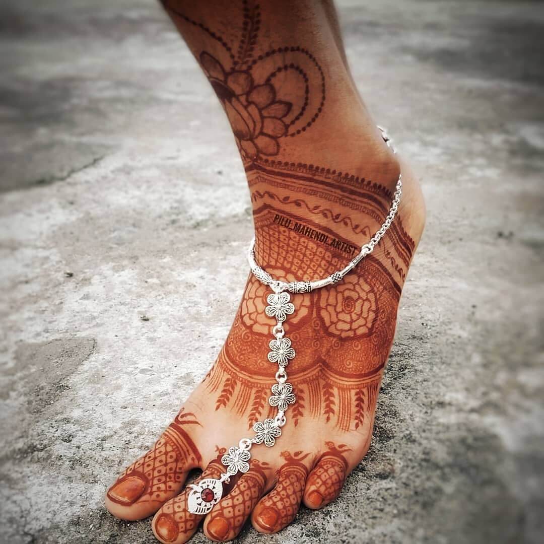 Indian Bridal Payal Design Toe Ring Payal - Thin Payal
