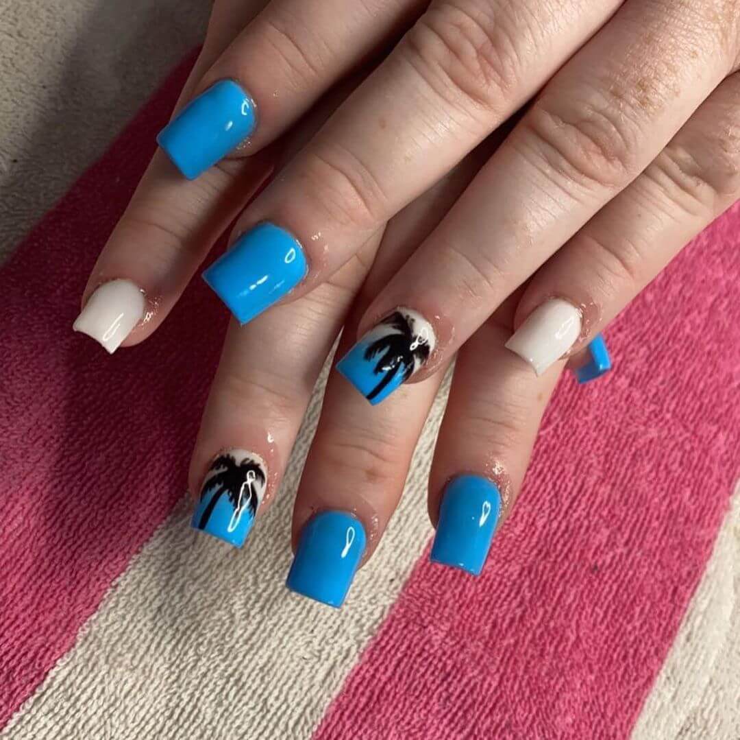 Kids Nail Art Designs Palm Tree Ombre Nails For Vacation