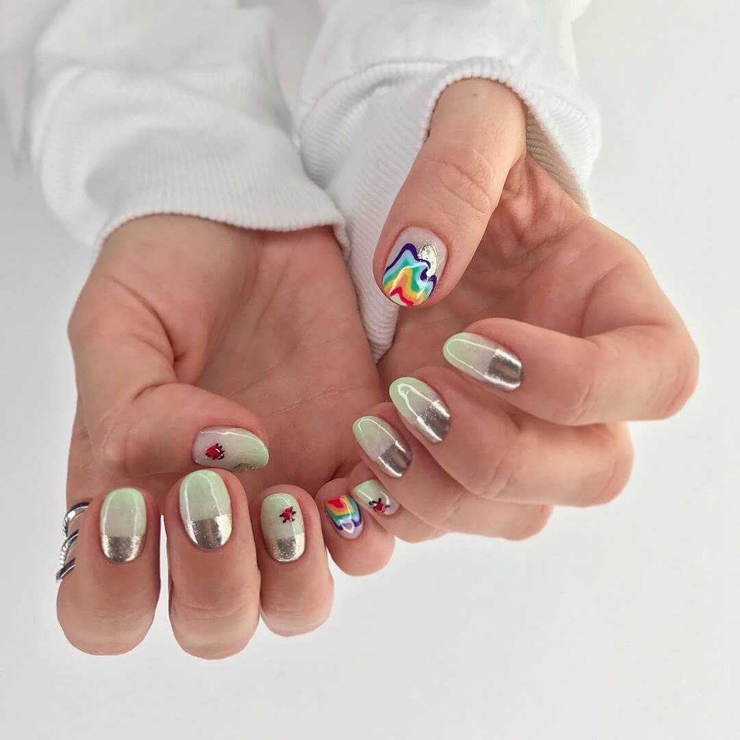 Classy Rainbow Nails - Capsule Nails