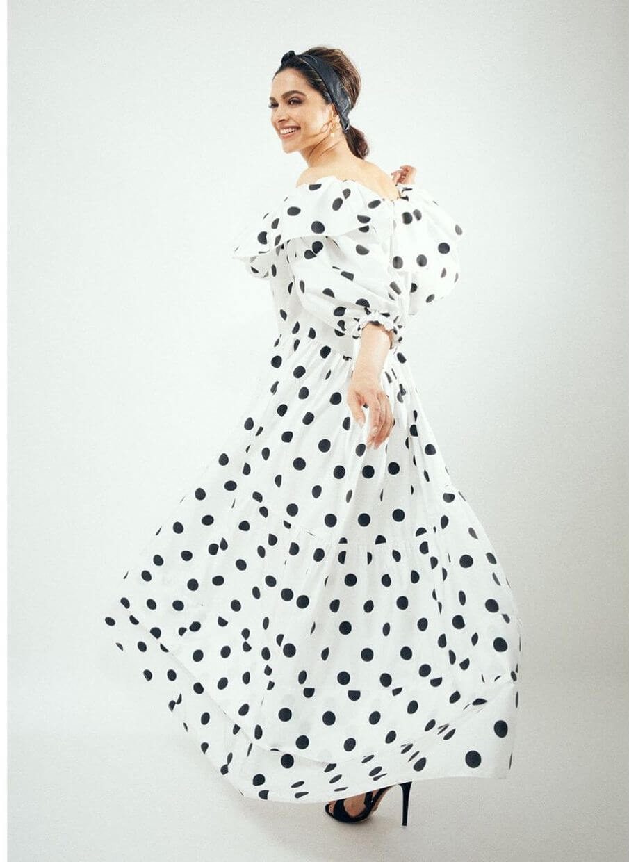 Black And White Polka Dots With A Ruffle