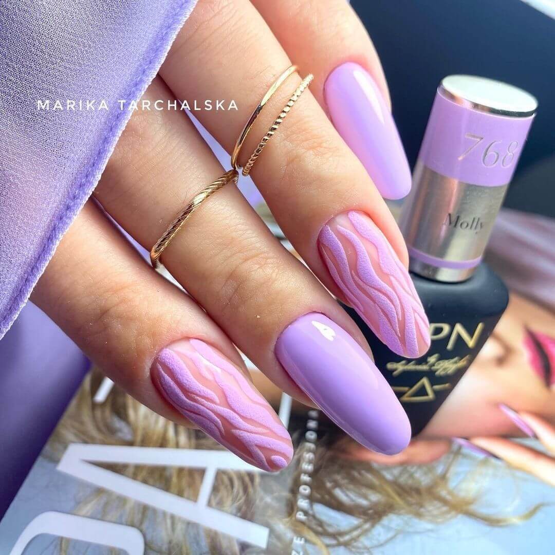 Purple Nail Art Designs Wavy-purple nail art design