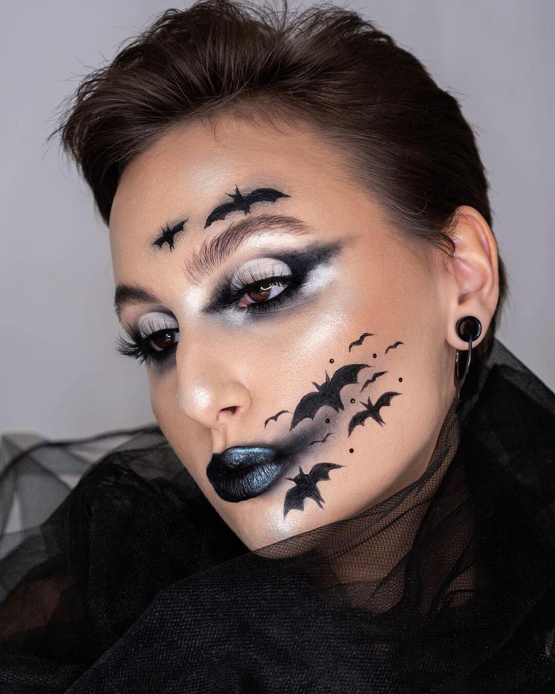 Women's Halloween Makeup Bats will complete your Halloween makeup