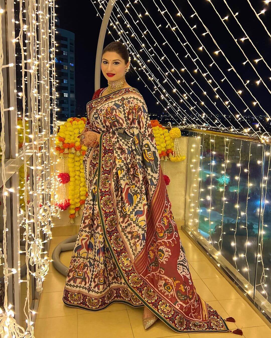 Printed Saree for a nice Evening Party
