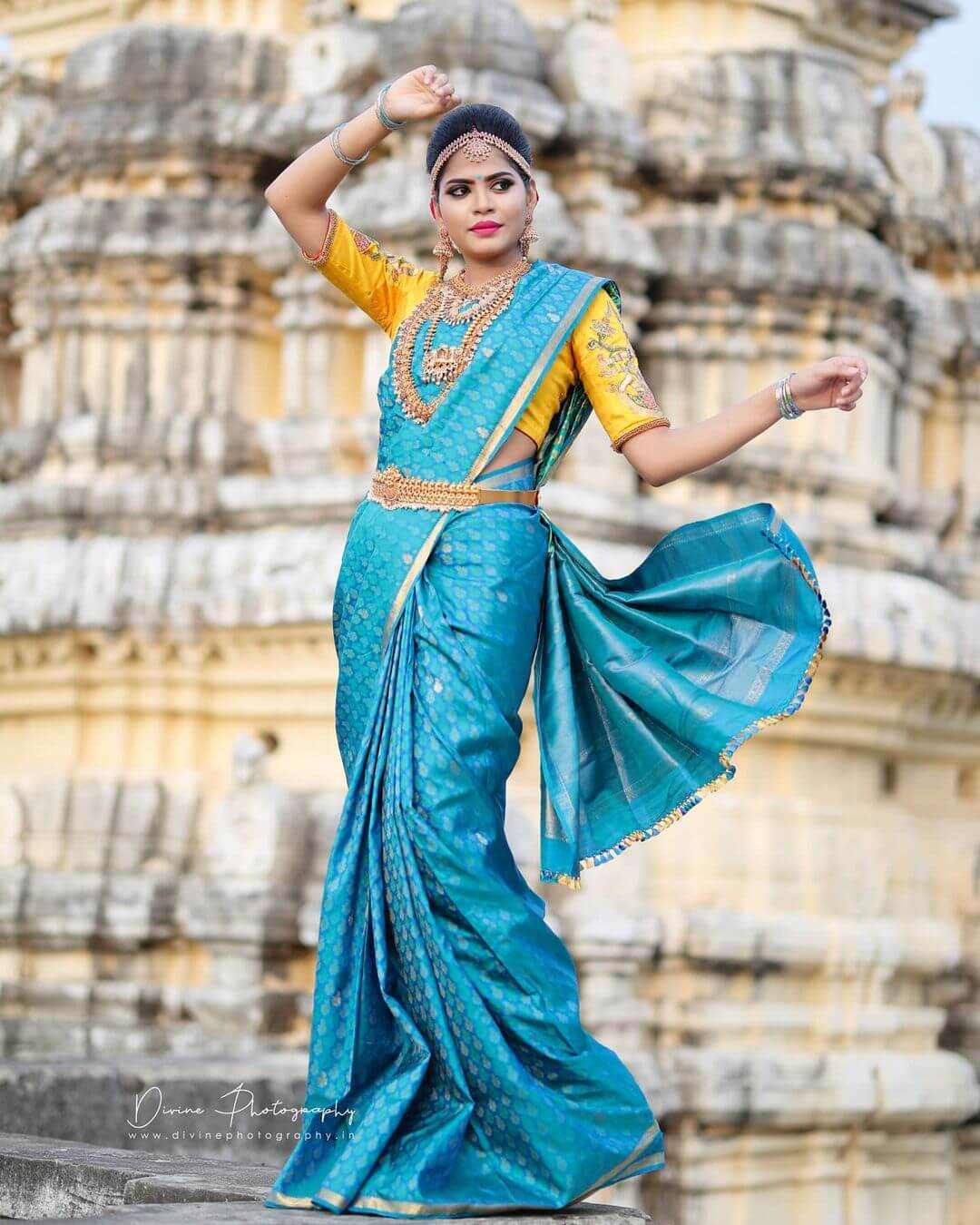 royal blue best kanchipuram pattu south indian saree for woman – Amirat