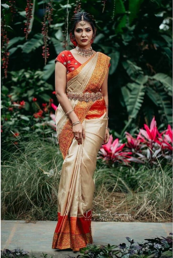 South Indian Wedding Saree for Traditional Bride - K4 Fashion