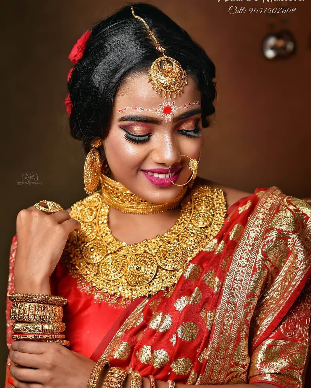 Authentic Bengali bridal jewellery set