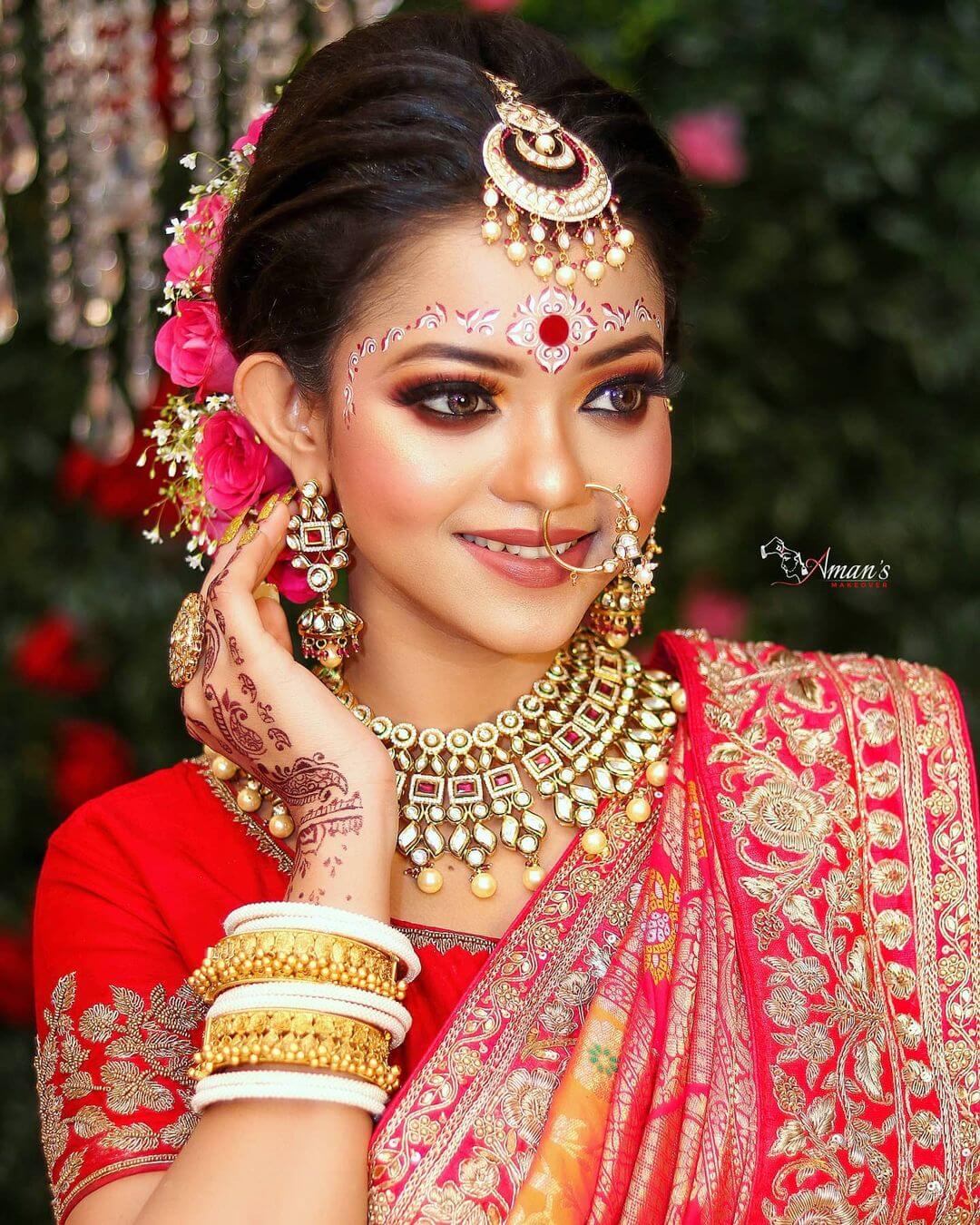 Bengali Bridal Makeup Pretty In Pink
