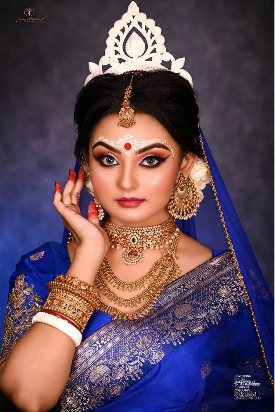 Bengali bridal Shola Ghar Design Simple White Shola Ghar