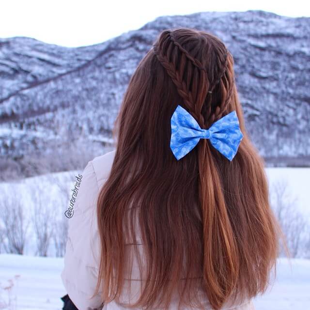 Bow Tie Hairstyle for Women Bow tie on braids hair style
