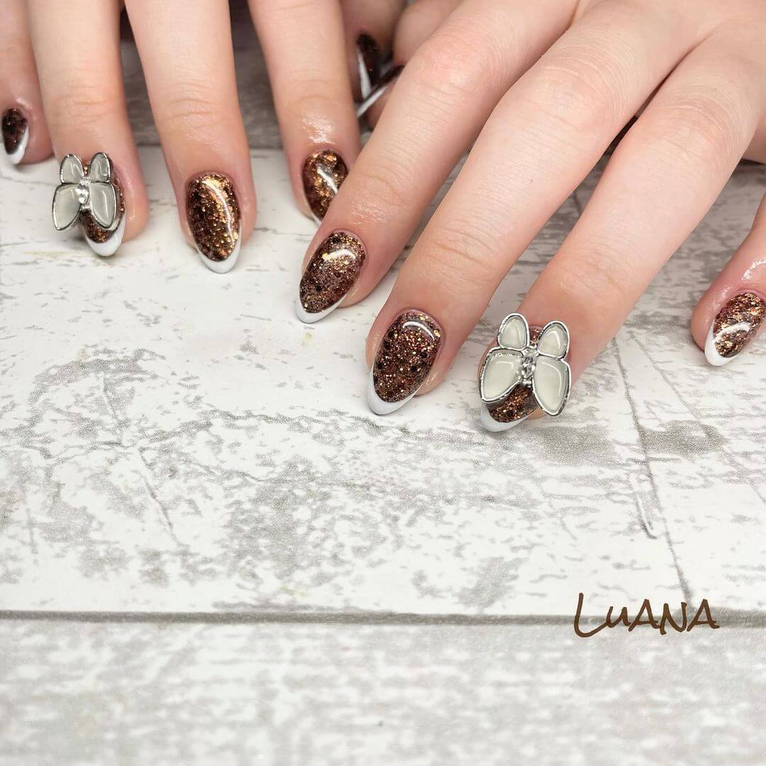 Brown Nail Art Designs The Butterfly Effect