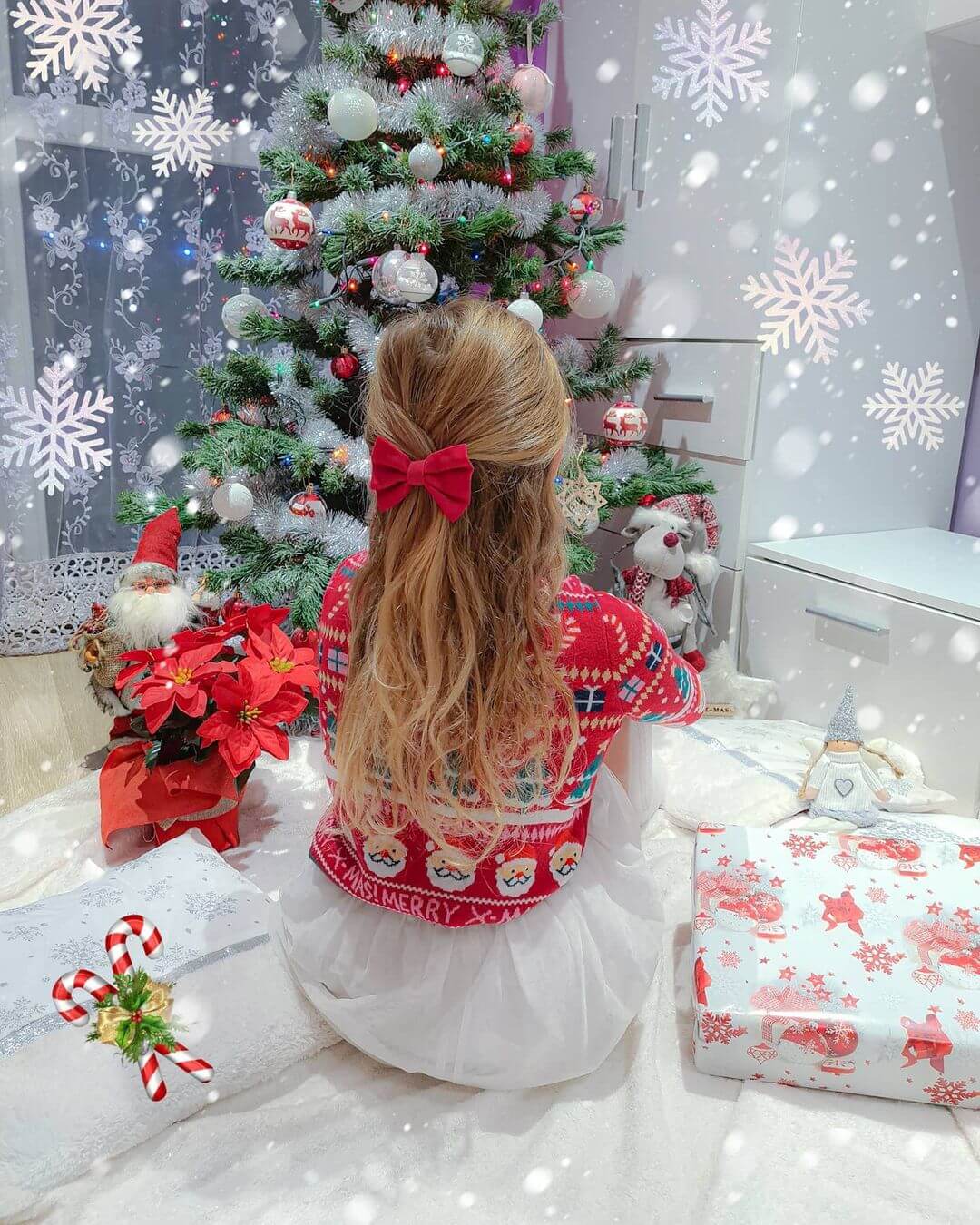 Christmas Hairstyles For Children Simple Bow Hairstyle