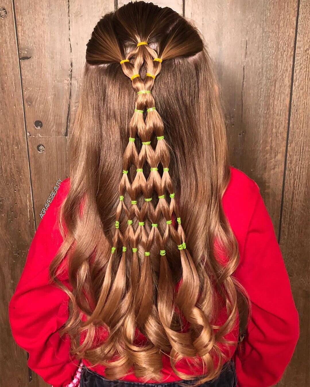 Christmas Hairstyles For Children Pretty Christmas Tree With Curls