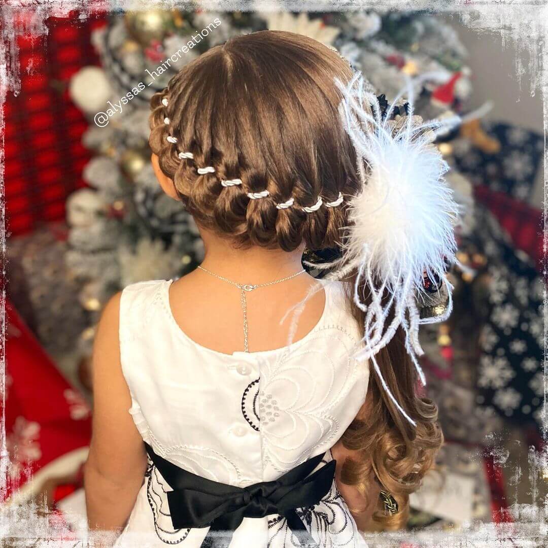 Christmas Hairstyles For Children Four Strand Braid