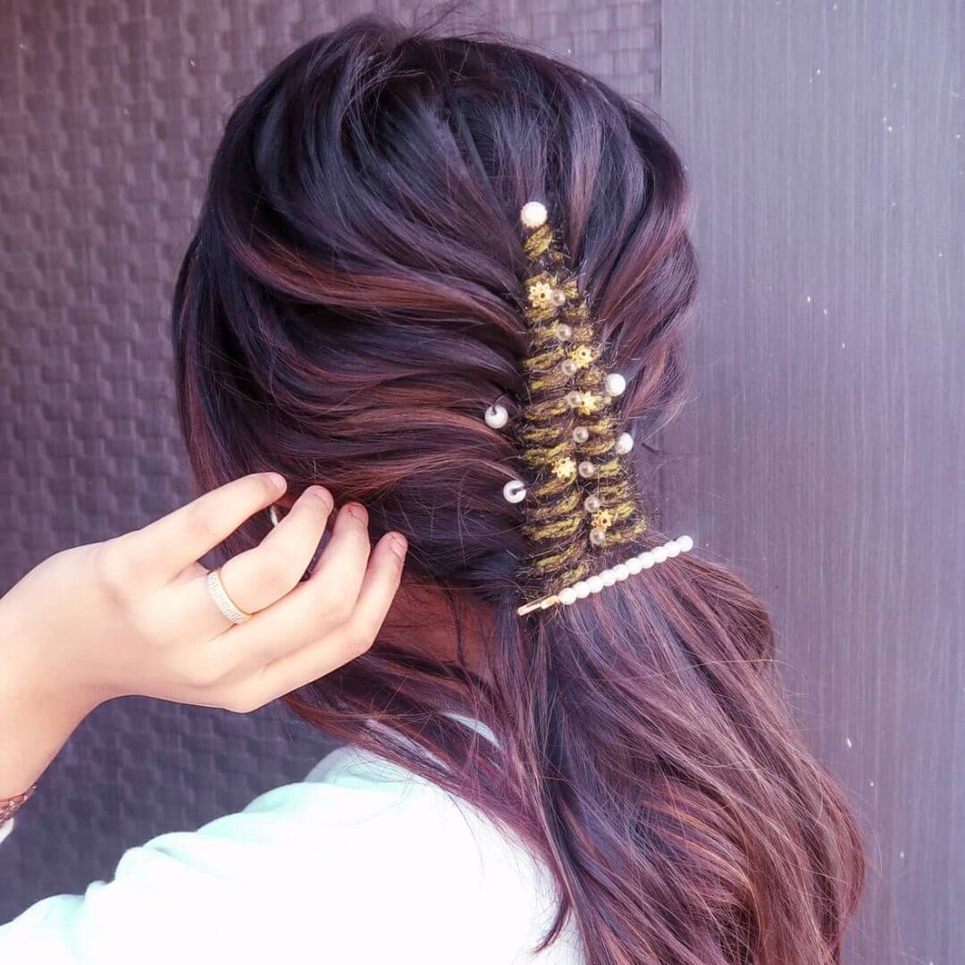 Christmas Hairstyles For Girls Golden Christmas tree braid