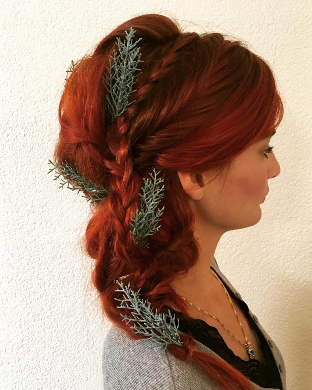Christmas Hairs With Reindeer Horns - Red Hairs