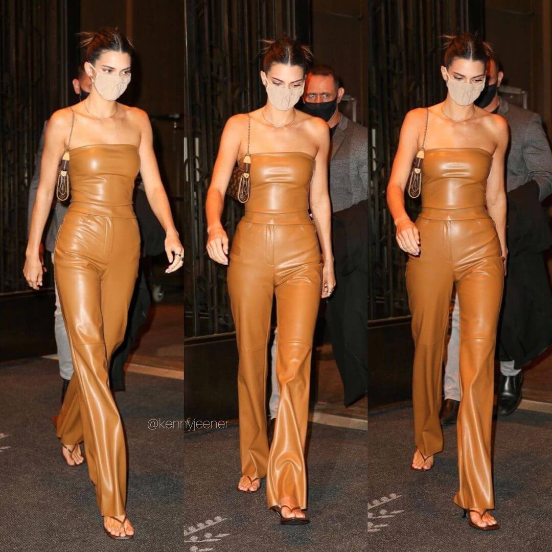 Clothes And Accessories You Need To Dress Like Kendall Jenner Kendall's Leather Overall's For Special Events