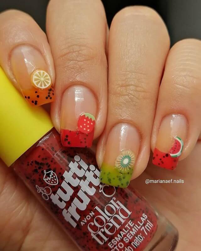 Tutti Frutti Nail Art Design