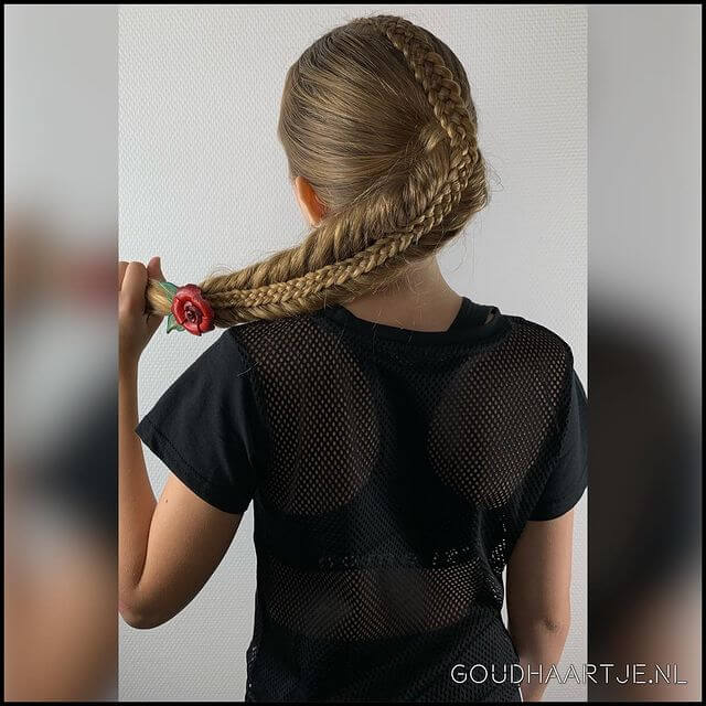 Fishtail Hairstyle Ideas Low ponytailed fishtail braid on dirty blonde hair