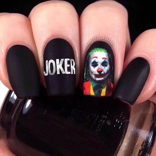 Halloween Nail Art Designs Joker face will always haunt us over anything