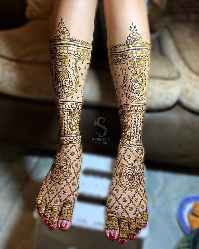 Indian Bridal (Dulhan) Mehndi Designs For Legs The Henna Trail