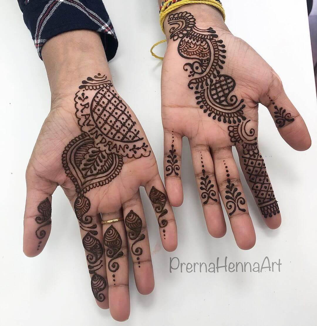 Arabic Mehendi Designs with Personalized Name