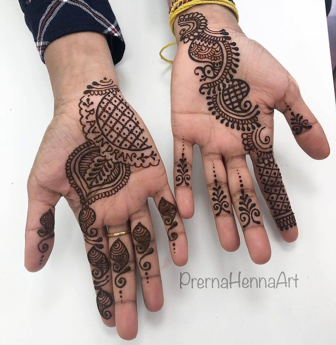 Arabic Mehendi Designs with Personalized Name