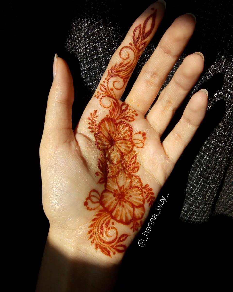 Latest Arabic Mehndi Designs for Palm 2021 Simple Floral Arabic Mehendi Design