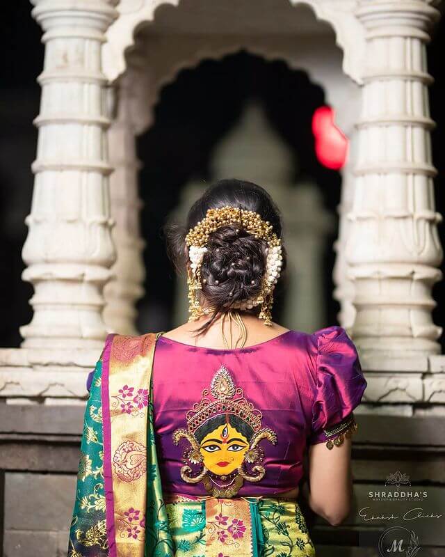 Devi maa theme bridal blouse design