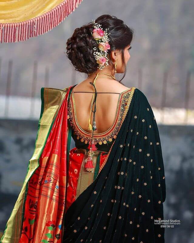 90+ Blouse Backs For Kashta Saree/Silk Saree & Nauvari saree || Bridal  Blouse back neck design 2022 - YouTube