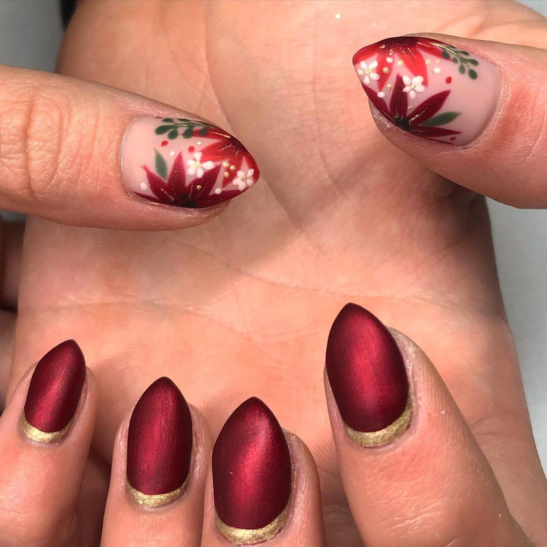 Maroon Studded : Best Designer Press on Fake Artificial Nails in India –  The NailzStation