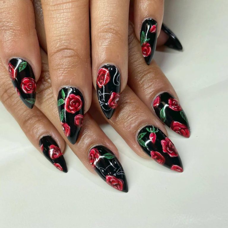 Comfy And Easy Rose Nail Art Designs - K4 Fashion