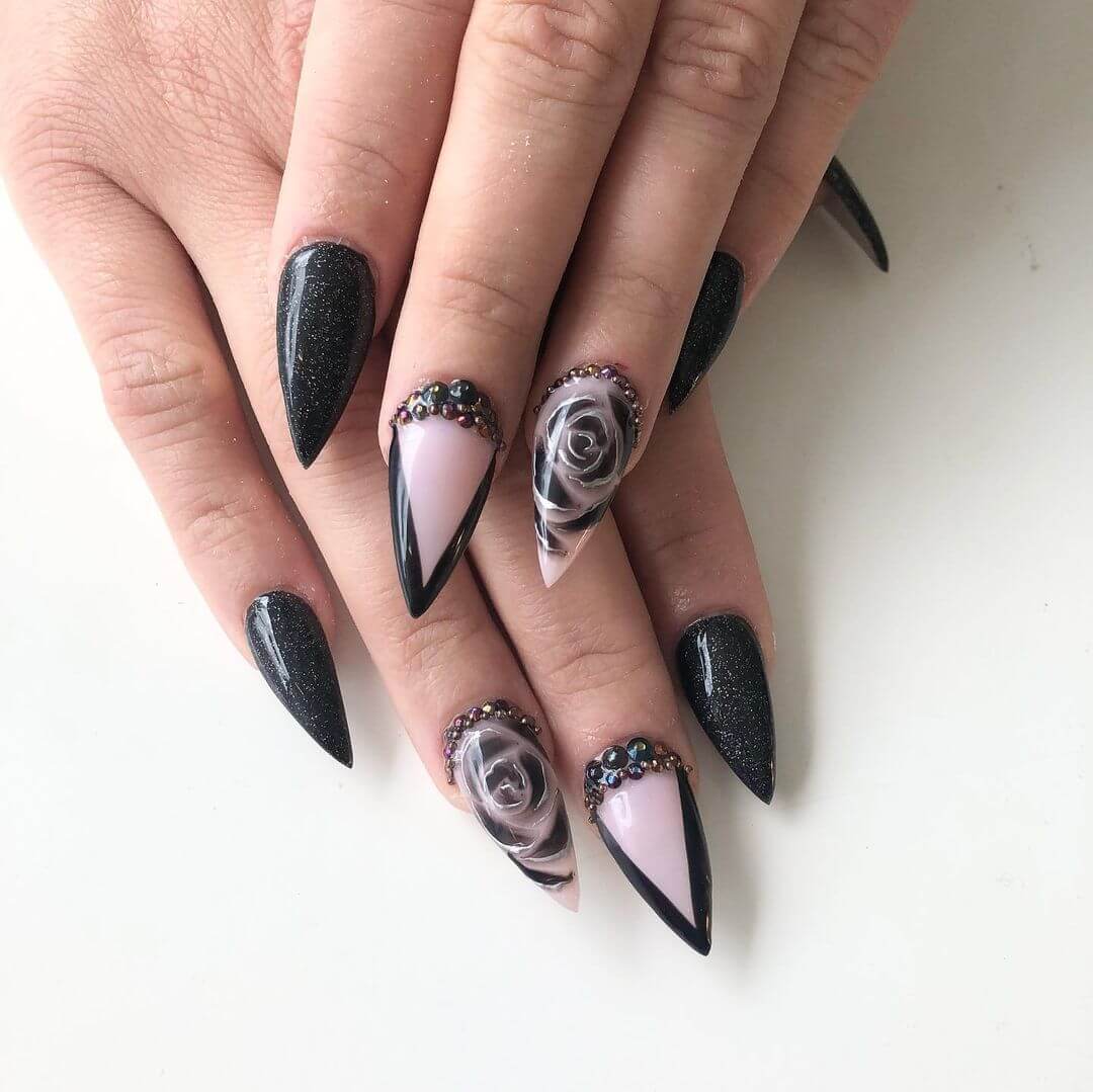 Rose Nail Art Designs Witches Hunt