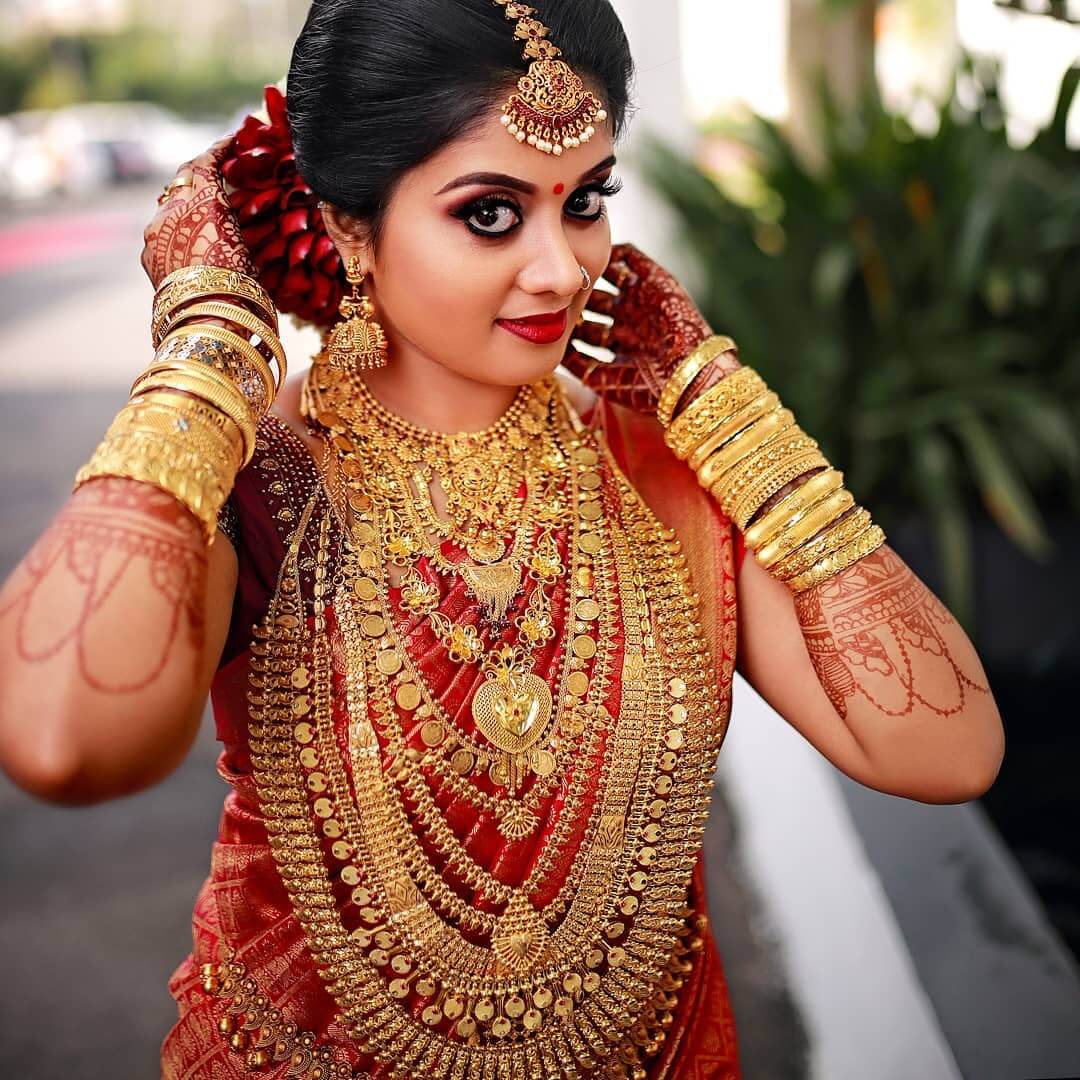 Gold Loaded South Indian Bride