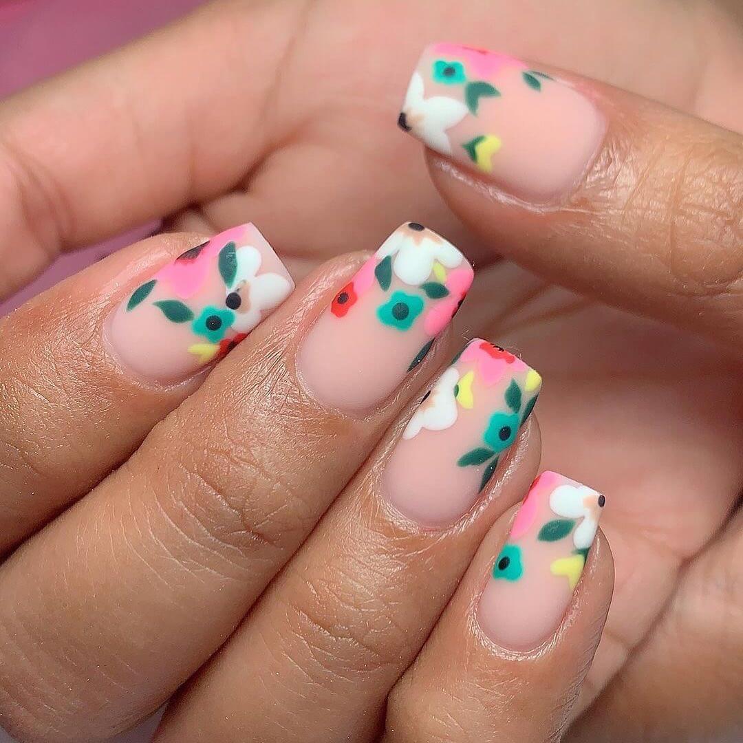Summer Nail Art Designs Flowery Colorful Nail Art for a Vibrant Summer
