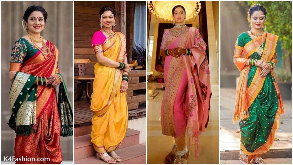 Indian model wearing traditional Maharashtrian bridal green sari and  jewelry Looking at Camera Face closeup Stock Photo  Alamy