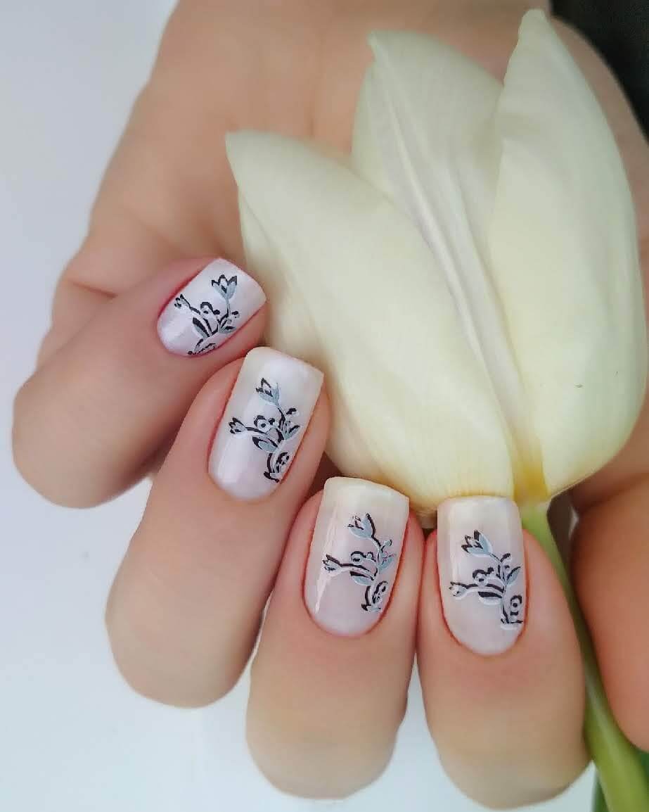 White Cherry Blossom Nail Art Beautiful Cherry Blossom Nail Art Designs