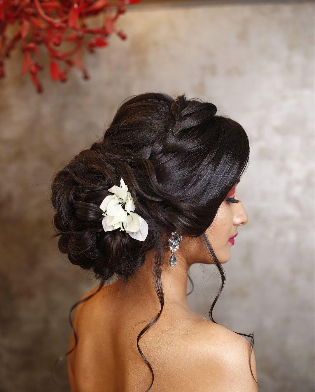 Graceful Bridal Hairstyle with Loose Strands