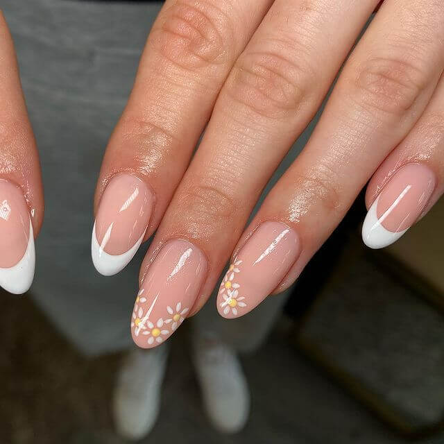 Daisies with White French Tips