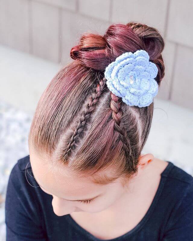 Neat and Tight Bun with Braids