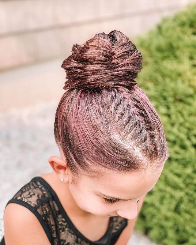 Intricate Bun Hairstyle with French Braids