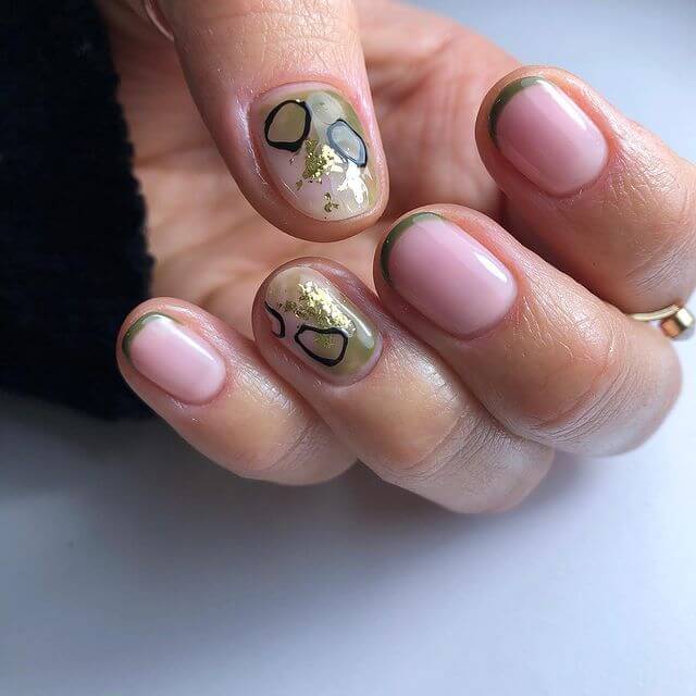 Olive Abstract smokes! Olive Green Nails Art Designs